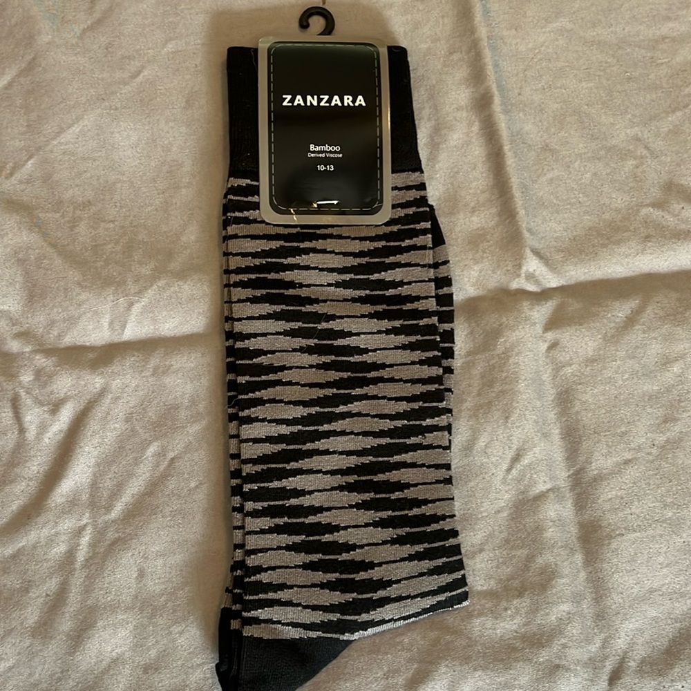 Zanzara Bamboo Socks - Black/Grey